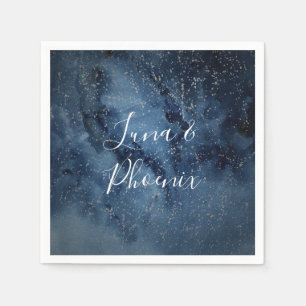 Guardanapo De Papel Celestial Night Sky Silver Wedkins