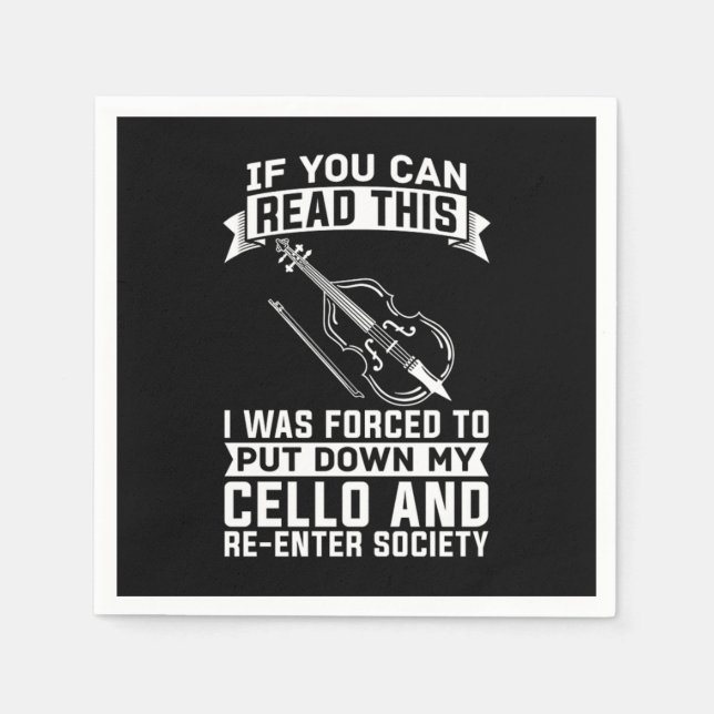 Guardanapo De Papel Cello Cellist Violoncello (Frente)