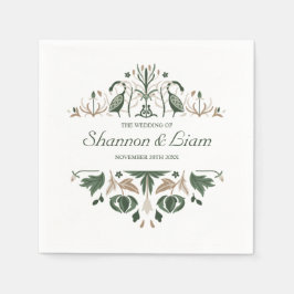 Guardanapo De Papel Celtic Knot | Casamento Personalizado Irlandês Flo