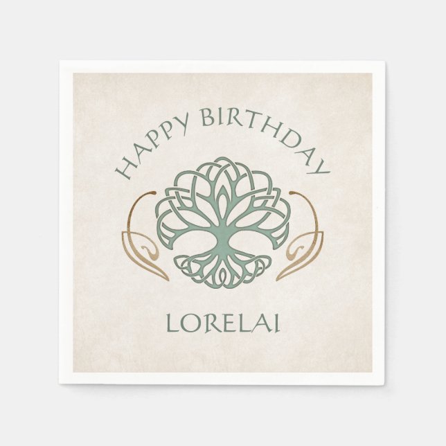 Guardanapo De Papel Celtic Medieval Fantasy Birthday (Frente)