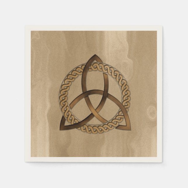 Guardanapo De Papel Celtic Triquetra Trinity Knot Paper Napkins (Frente)