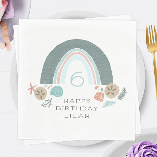 Guardanapo De Papel Célula do Arco-Íris Náutica Sob o Partido do Mar