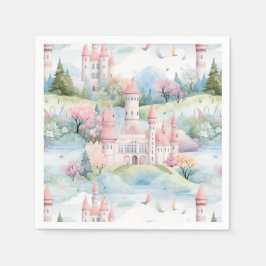 Guardanapo De Papel Cena Encantadora do Castelo -