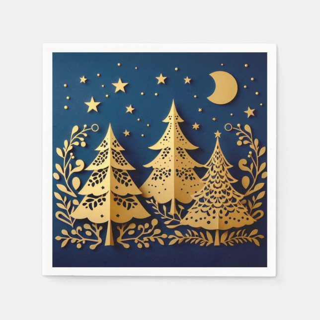 Guardanapo De Papel Cena Florestal Doce – Estrelas Abençoadas (Frente)