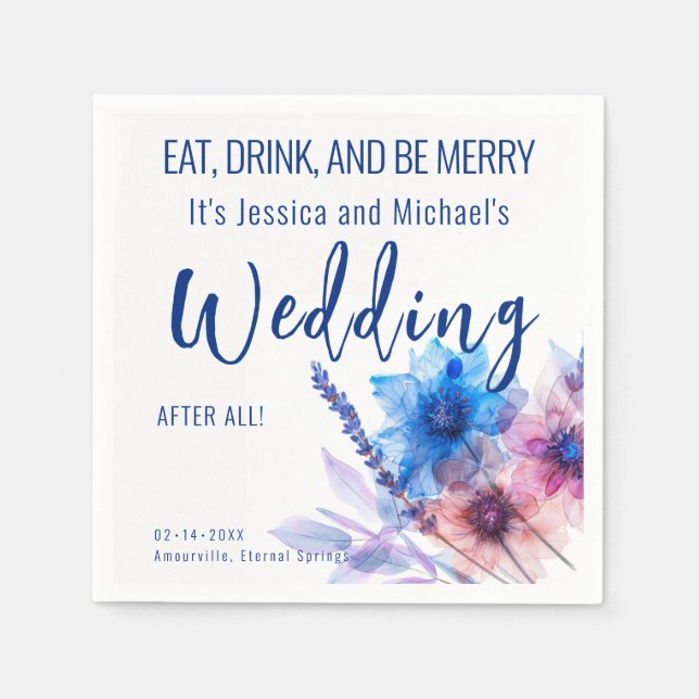 Guardanapo De Papel 😊Centáureas e Lavandas Divertidas (Frente)