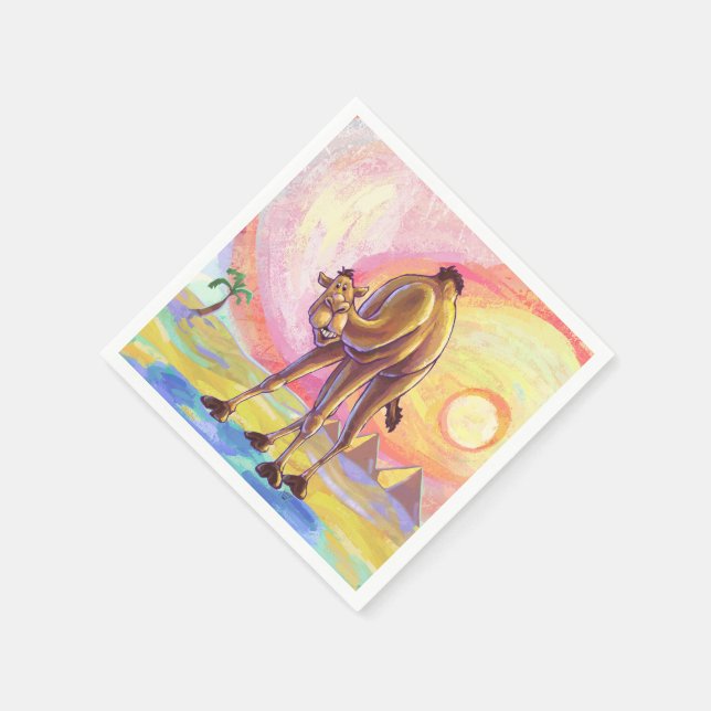 Guardanapo De Papel Centro de Festa de Camelos de Cute (Canto)