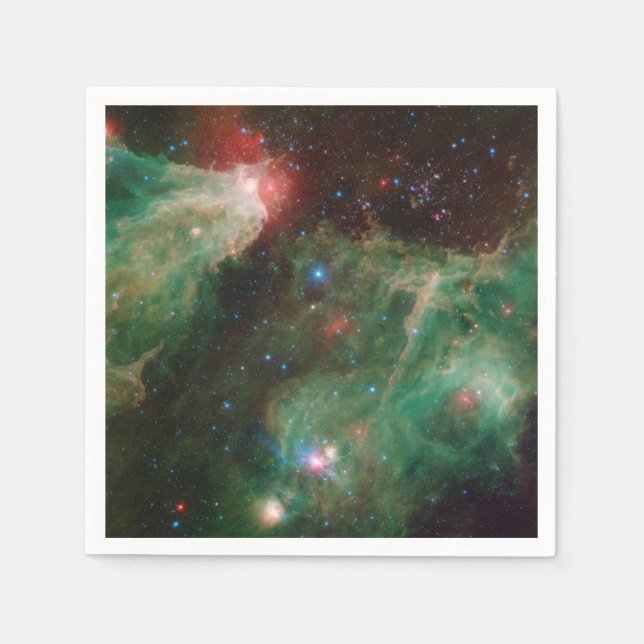 Guardanapo De Papel Cepheus B e C Nebulosa Verde (Frente)