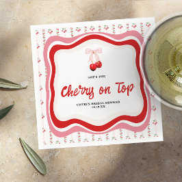 Guardanapo De Papel Cereja na Cima | Chá de Noiva