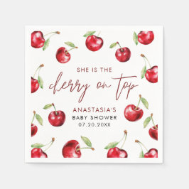 Guardanapo De Papel Cereja no Chá de fraldas Superior