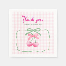 Guardanapo De Papel Cereja No Primeiro Aniversário