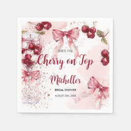 Guardanapo De Papel Cereja no Topo de Arco de Cocktail no Chá de Noiva