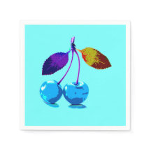 Cerejas azuis-claras vibrantes