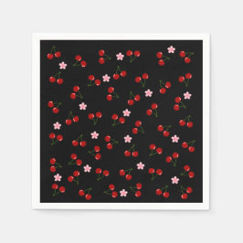 Guardanapo De Papel Cerejas Escuras
