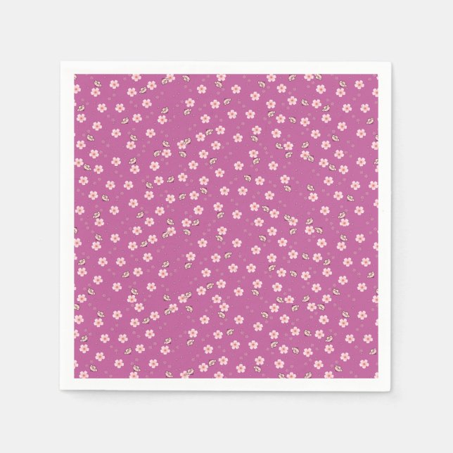 Guardanapo De Papel Cerejeira japonesa Blossomas e Petals v3 (Frente)