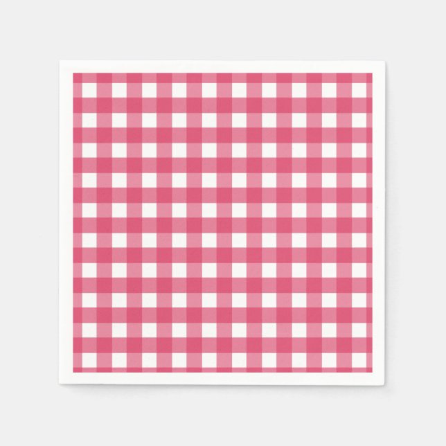 Guardanapo De Papel Cerise Gingham (Frente)