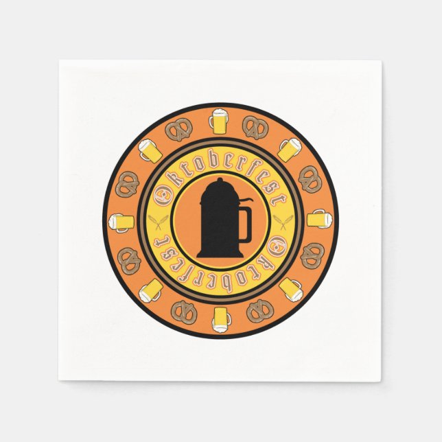 Guardanapo De Papel Cerveja e Pretzels (Frente)