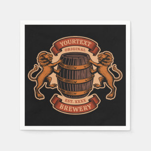 Guardanapo De Papel Cerveja Personalizada De Carvalho De Leão Vintage