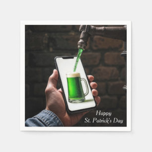 Guardanapo De Papel Cerveja Verde do Dia de São Patrício