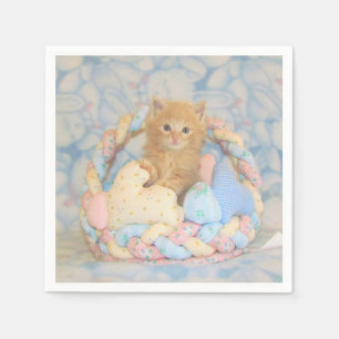 Guardanapo De Papel Cesta de Páscoa de Buffington - Gato/Gatinho