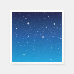Guardanapo De Papel Céu Azul Profundo da Noite Estrelada