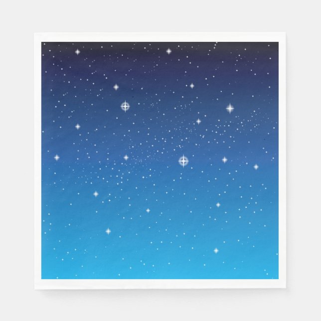 Guardanapo De Papel Céu Noturno Estrelado Azul Profundo (Frente)