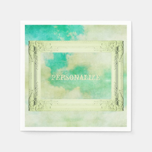 Guardanapo De Papel Céu vitoriano pintando natas elegantes (Frente)