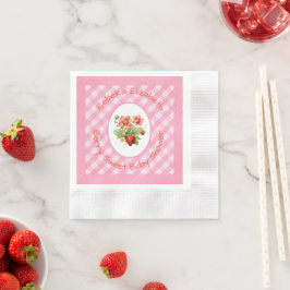 Guardanapo De Papel Chá Berry Sweet Pink Gingham
