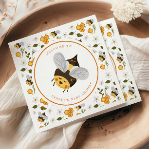 Guardanapo De Papel Chá de Bebê Abelha Fofa Bumblebee