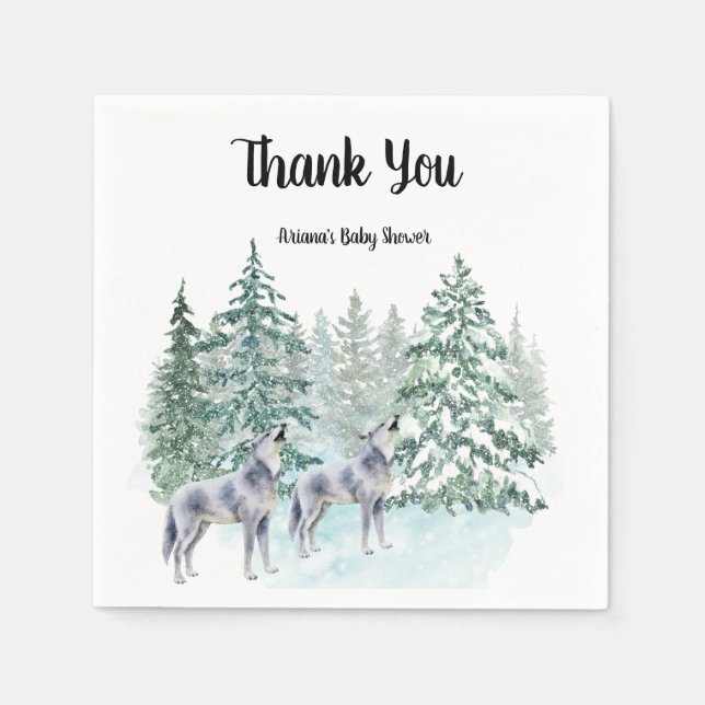 Guardanapo De Papel Chá de Bebê Animais da Floresta  (Frente)