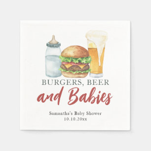 Guardanapo De Papel Chá de Bebê: Bebês, Hambúrgueres e Cerveja