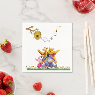 Guardanapo De Papel Chá de Bebê Boas-Vindas em Aquarela do Pooh