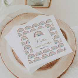 Guardanapo De Papel Chá de Bebê Boho Arco-Íris