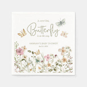 Guardanapo De Papel Chá de Bebê Boho Borboleta Pequena