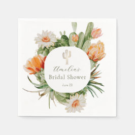 Guardanapo De Papel Chá de Bebê Boho Cactus