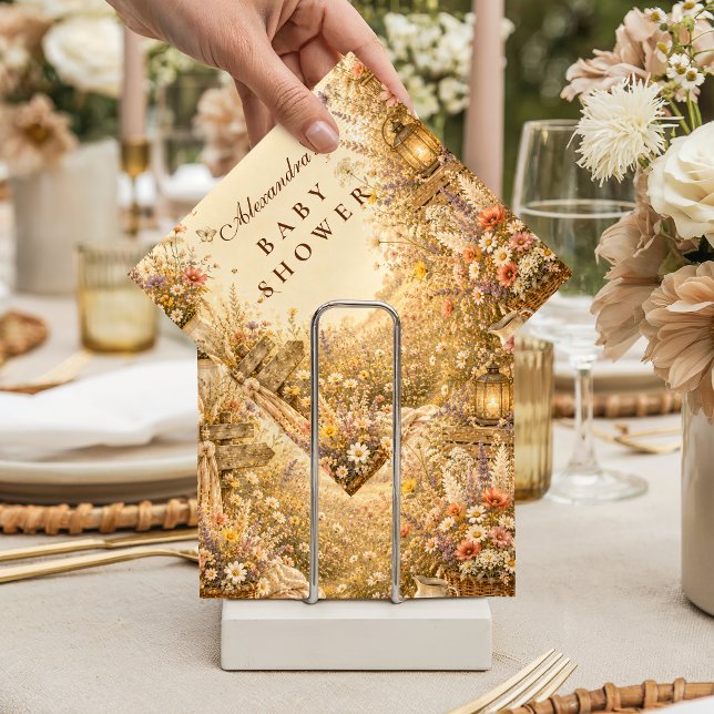 Guardanapo De Papel Chá de Bebê Boho Caprichoso de Flores Silvestres (Criador carregado)