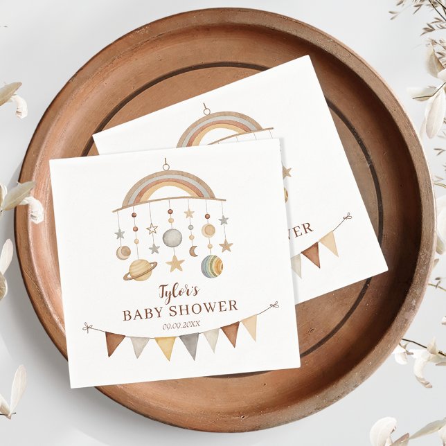 Guardanapo De Papel Chá de Bebê Boho Encantador sem Gênero (Criador carregado)