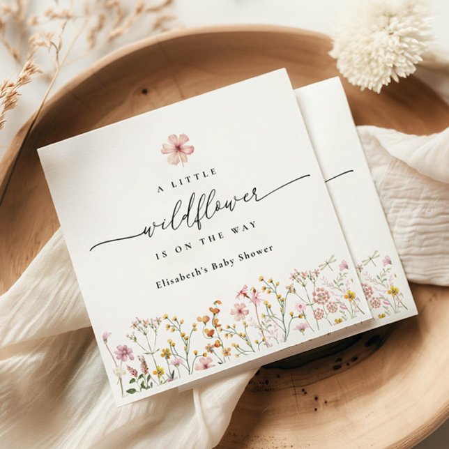 Guardanapo De Papel Chá de Bebê Boho Flor Silvestre (Criador carregado)