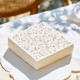 Guardanapo De Papel Chá de Bebê Boho Flor Silvestre