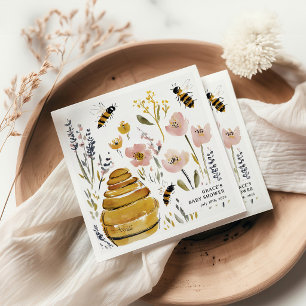 Guardanapo De Papel Chá de Bebê Boho Little Honey Bee