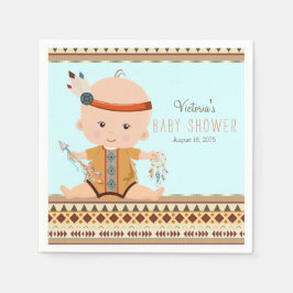 Guardanapo De Papel Chá de Bebê Boho Tribal