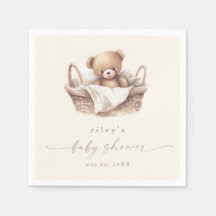 Chá de Bebê Boho Urso de Pelúcia Neutro em Gênero