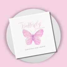 Chá de Bebê Borboleta Rosa