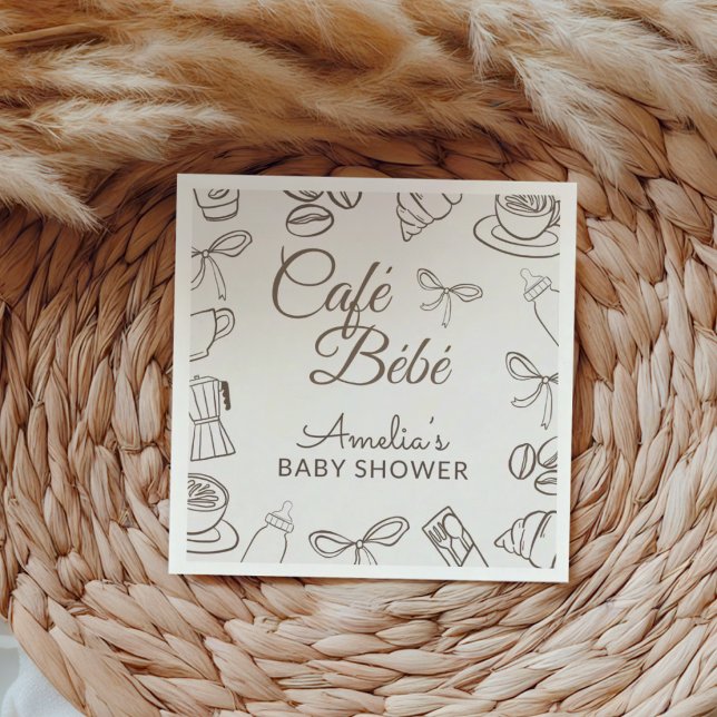 Guardanapo De Papel Chá de Bebê Cafe Bebe Arco Caprichoso  (Criador carregado)