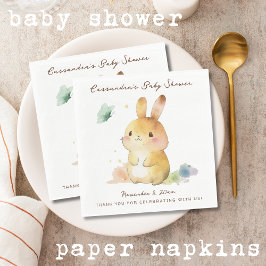 Guardanapo De Papel Chá de Bebê Coelhinho Fofo