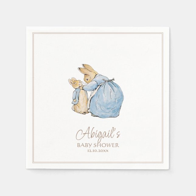 Guardanapo De Papel Chá de Bebê Coelho Clássico (Frente)