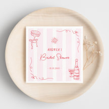 Chá de Bebê Cor-de-Rosa e Vermelho Cheio de Fantas