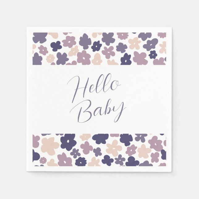 Guardanapo De Papel Chá de Bebê Cute Boho Daisy (Frente)