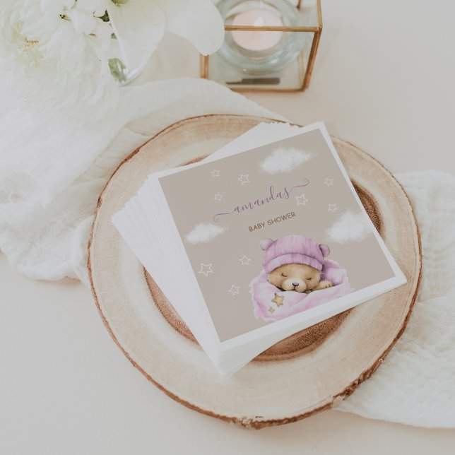 Guardanapo De Papel Chá de bebê das nuvens de ursos (Criador carregado)