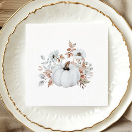 Guardanapo De Papel Chá de Bebê de Abóbora Branca Simples e Elegante d
