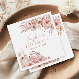 Guardanapo De Papel Chá de Bebê de Abóbora Floral Boho Outono